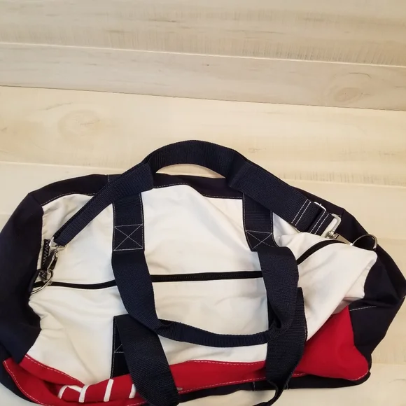 Vintage Tommy Hilfiger Big Flag Logo Spell Out Duffle Bag - Picture 5 of 10